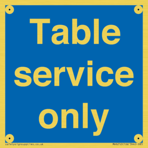 Table service only